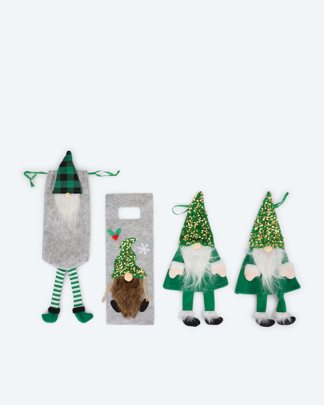Weihnachtliche Flaschendeko 4tlg.
