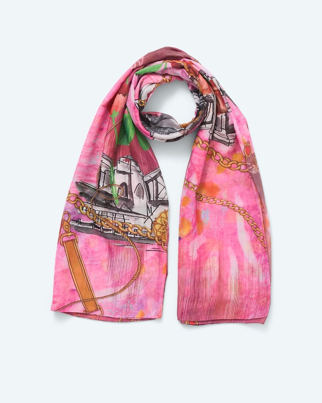 Schal mit Städtemotiv