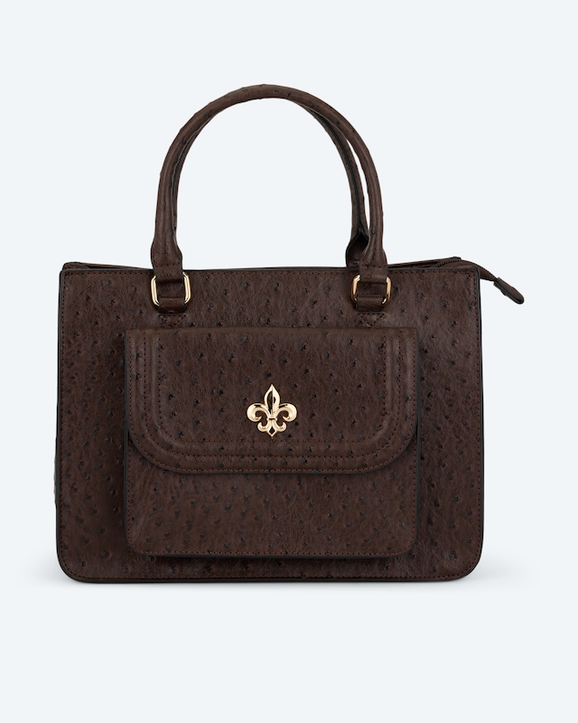 Alfredo Pauly Kurzgrifftasche in Straußenleder-Optik HSE