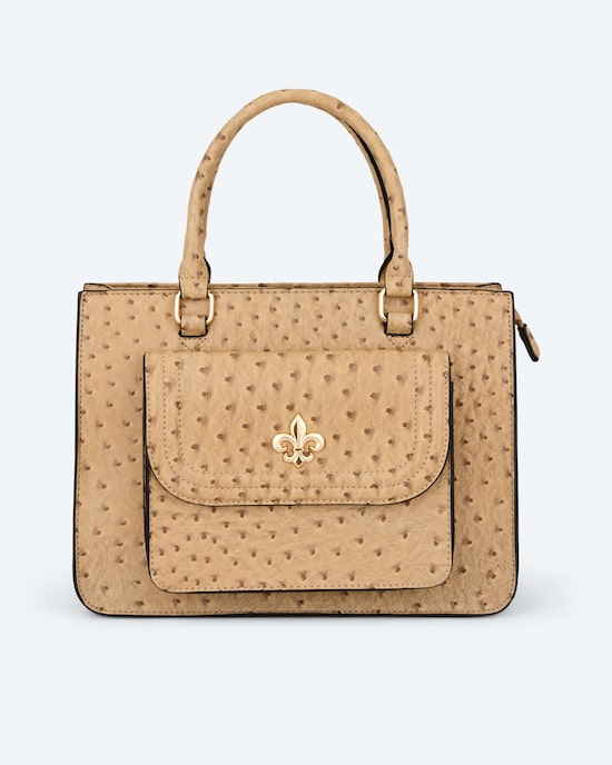 Produktabbildung für Kurzgrifftasche, Straußenleder-Optik