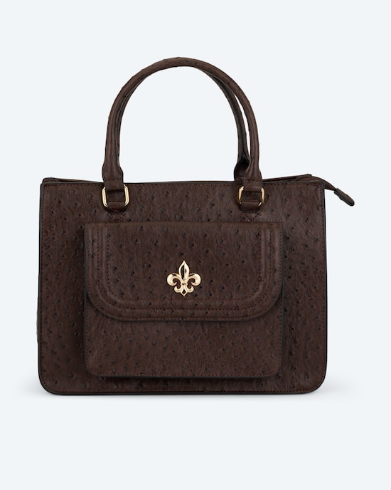 Produktabbildung für Kurzgrifftasche, Straußenleder-Optik
