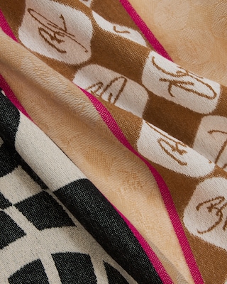 Produktabbildung 4 für Jacquard Schal im Streifen Design