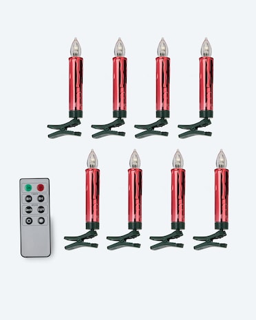 Produktabbildung für LED-Weihnachts-Kerzen "Shiny", 8tlg.
