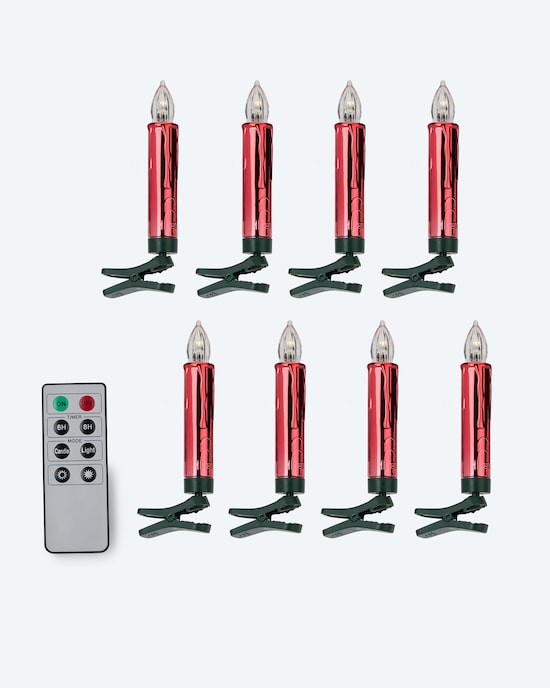 Produktabbildung für LED-Weihnachts-Kerzen "Shiny", 8tlg.