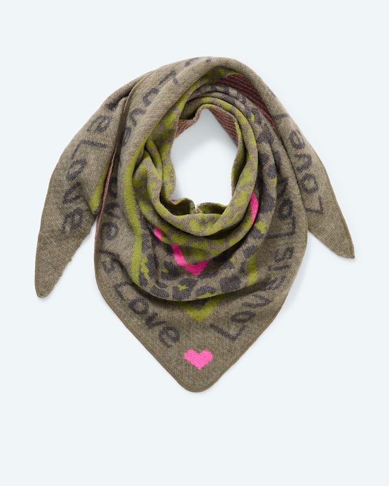 Produktabbildung für Triangle-Schal, Love im Leodesign