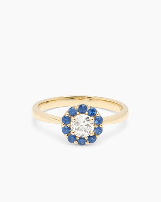 Produktabbildung für Ring mit Brillant + Saphir