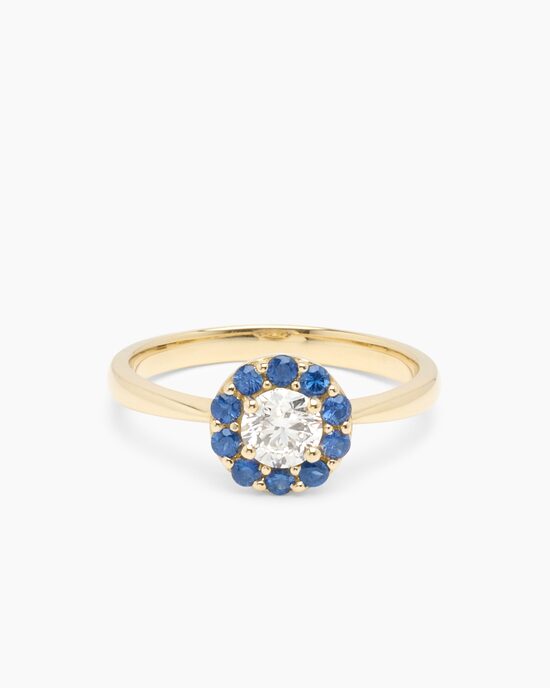 Produktabbildung für Ring mit Brillant + Saphir