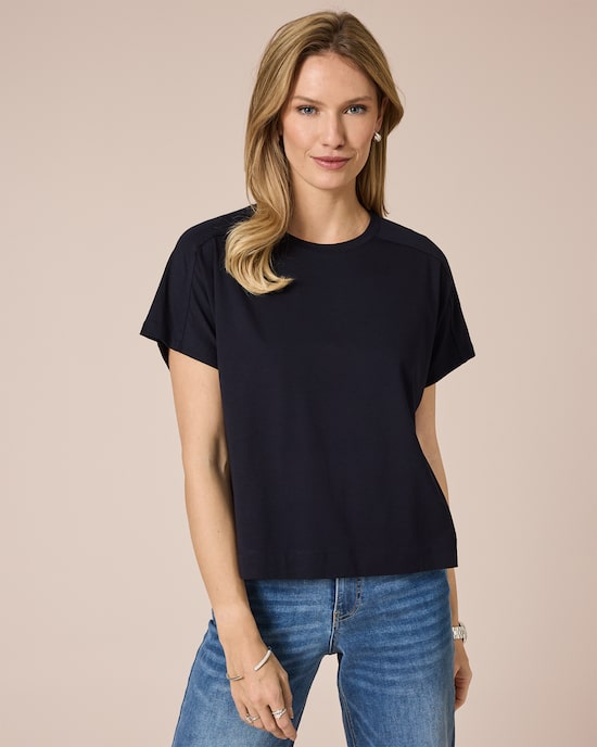 Produktabbildung für Boxy-Shirt mit Schlitzen