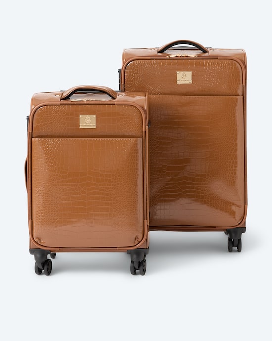 Produktabbildung für Trolley-Set in Kroko-Optik, 2tlg.