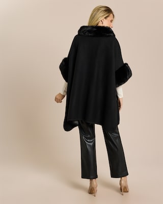 Produktabbildung 4 für Poncho mit Webpelzbesatz