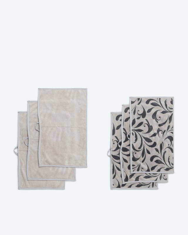 MegaFlausch Gäste-Handtuchset "Elegance", 6tlg.