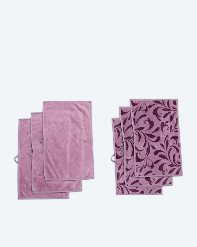 MegaFlausch Gäste-Handtuchset "Elegance", 6tlg.