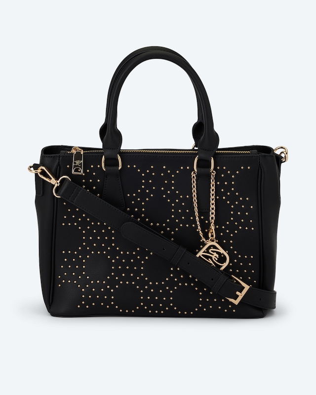 Kurzgrifftasche mit Nieten Applikation