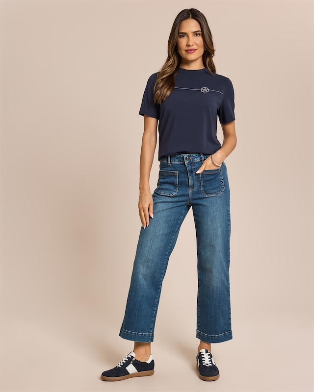 Jeans 7/8 aufgesetzte Taschen