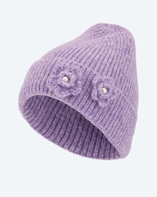 Produktabbildung 3 für Strickmütze mit Blumenapplikation