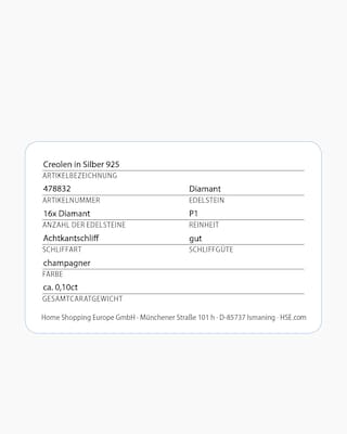 Produktabbildung 3 für Diamant-Creolen 0,10 ct