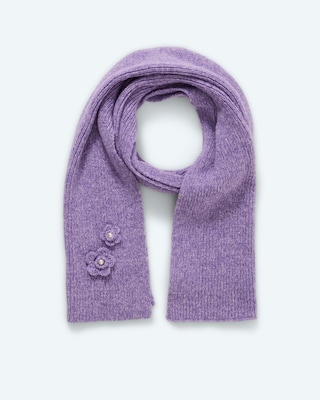 Produktabbildung 4 für Strickschal mit Blumenapplikation