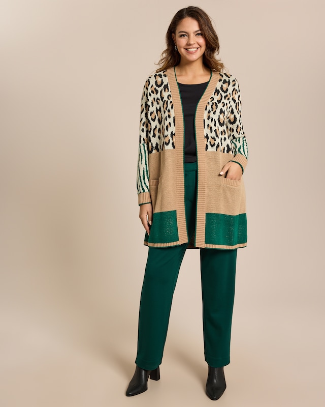 Cardigan mit Muster Mix
