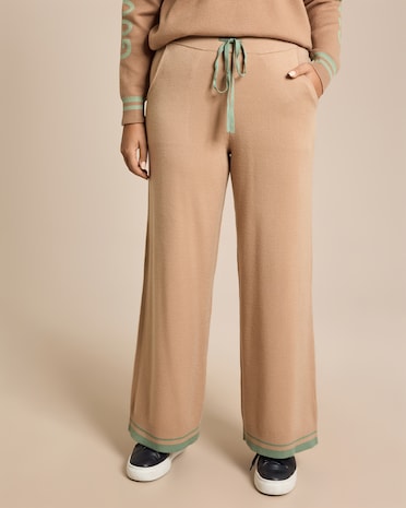 Produktabbildung für Strickhose mit Kontrastdetail