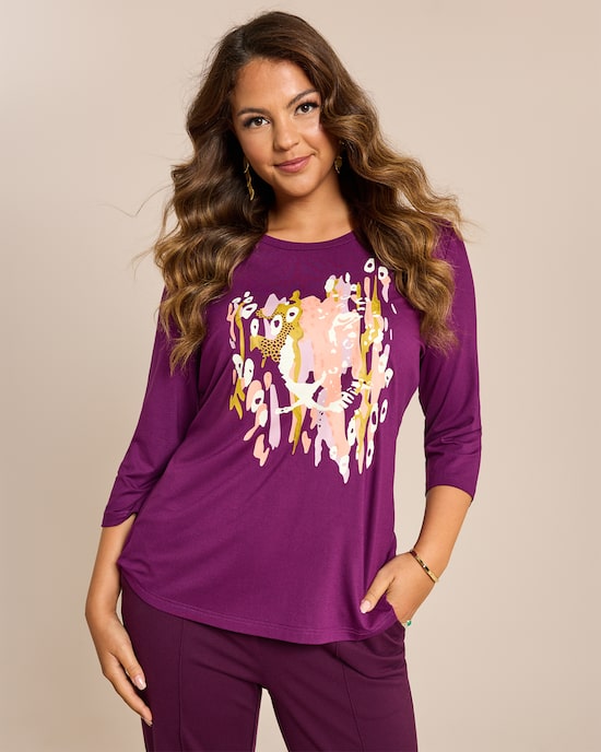 Produktabbildung für Shirt mit Neon Leo Print
