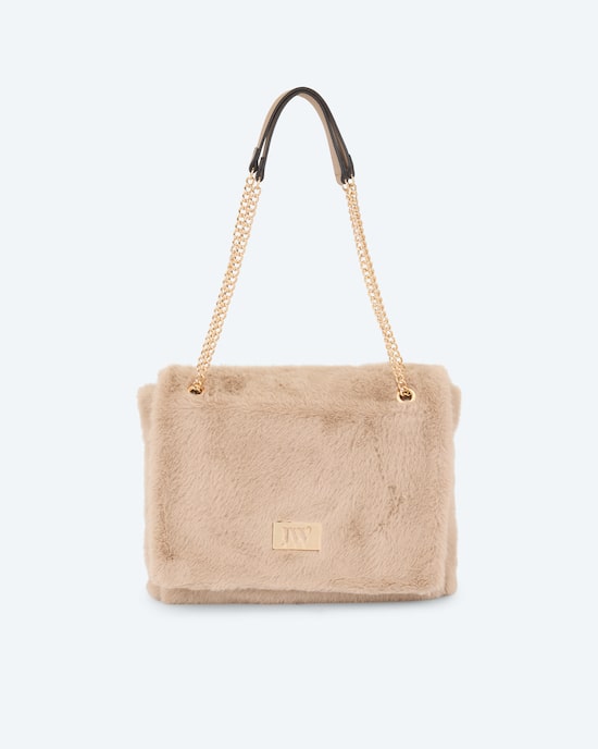 Produktabbildung für Überschlagtasche in Webpelz-Optik