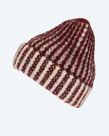 Produktabbildung für Strickmütze in 2-farbiger Optik