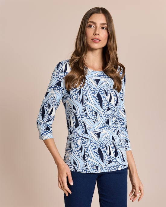 Produktabbildung für Shirt mit grafisch-floralem Print
