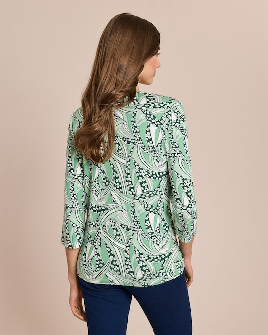 Produktabbildung für Shirt mit grafisch-floralem Print