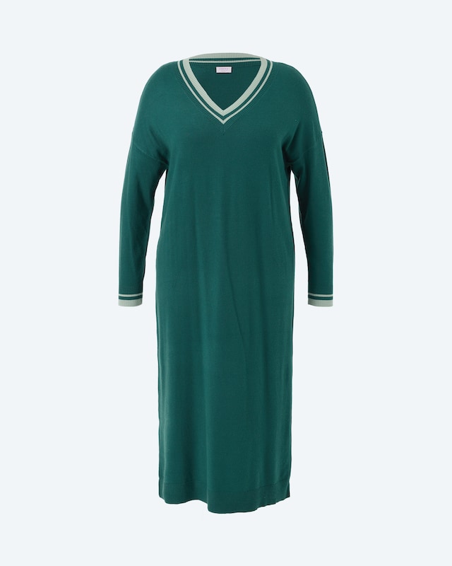 Strickkleid mit Kontrastdetails