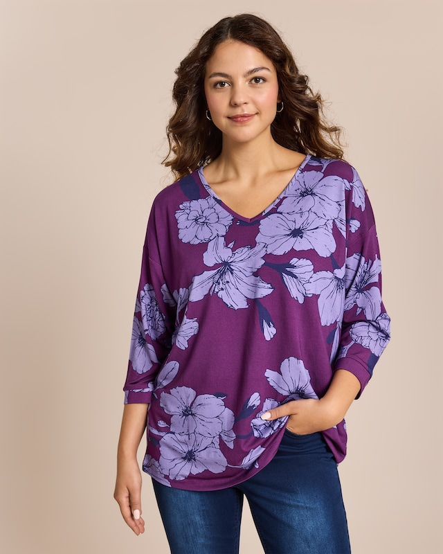 Shirt mit Fledermausarm