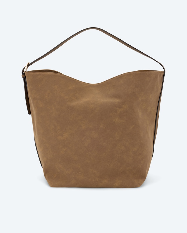 XL-Beuteltasche Kunst-Velourleder