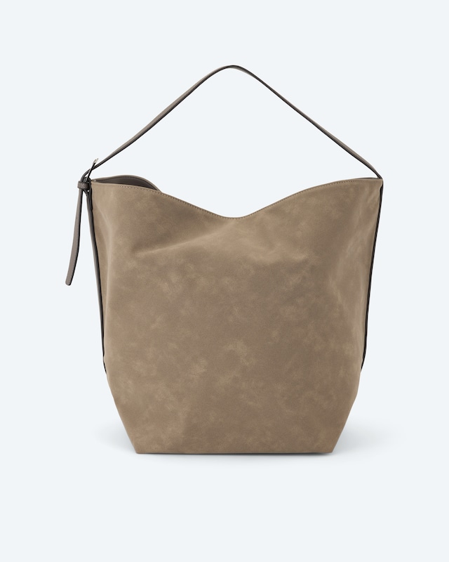 XL-Beuteltasche Kunst-Velourleder