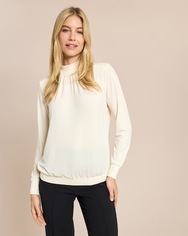 Produktabbildung für Shirt mit Drapierung am Hals