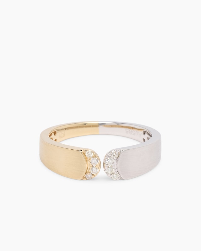 Bicolor-Brillantring 0,10 ct