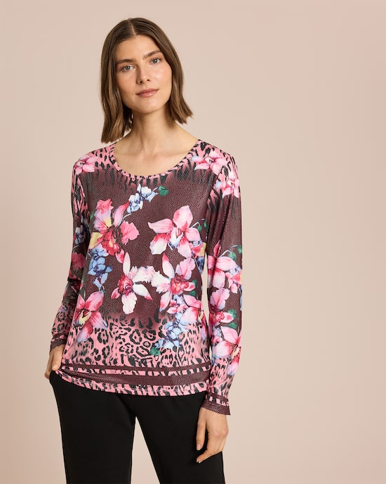 Produktabbildung für Shirt Flower Leopard