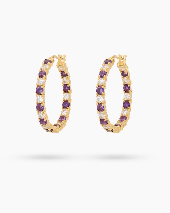 Produktabbildung für Creolen mit Amethyst