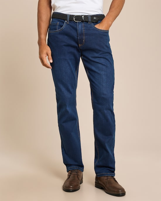 Produktabbildung für Stretch Thermo-Jeans mit Gürtel