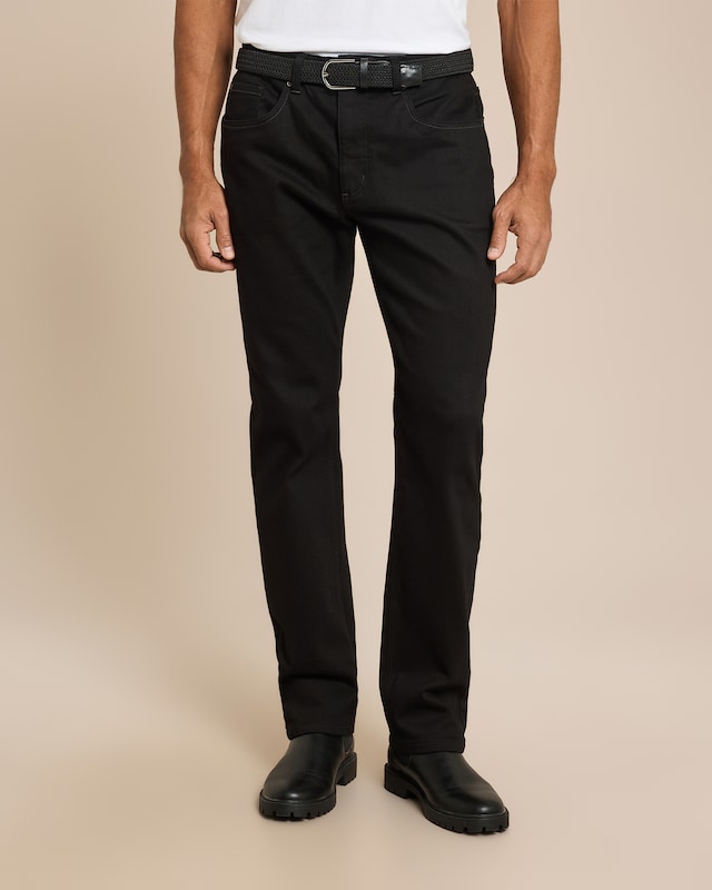 Stretch Thermo-Jeans mit Gürtel