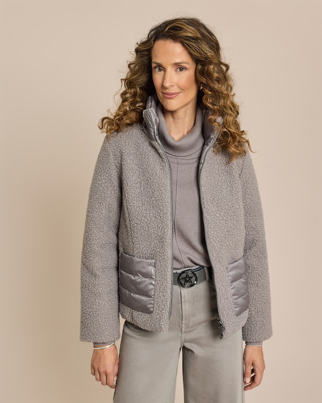 Bouclé-Jacke zum Wenden