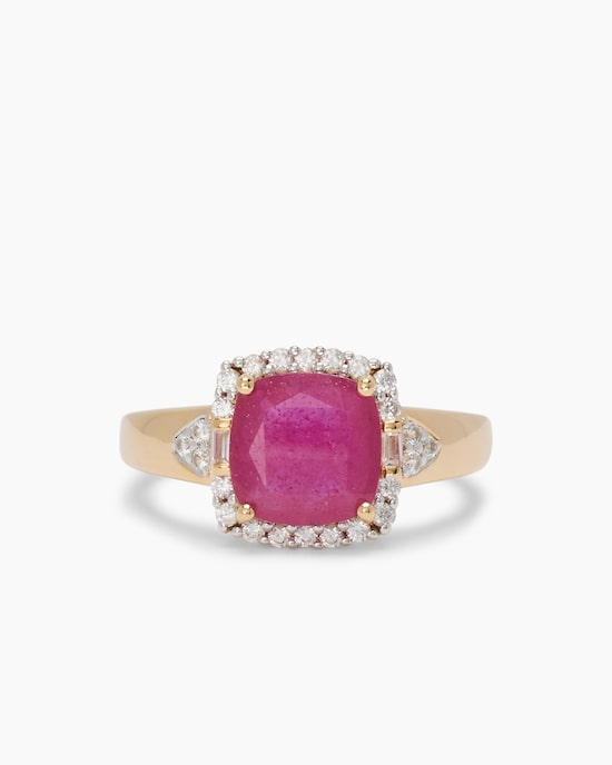 Produktabbildung für Ring mit Sambia Rubin und Zirkon