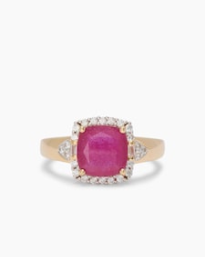 Produktabbildung für Ring mit Sambia Rubin und Zirkon