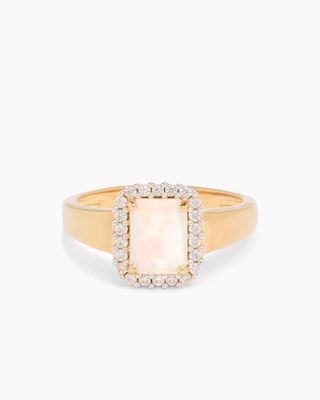 Produktabbildung 1 für Ring mit Opal und Zirkon