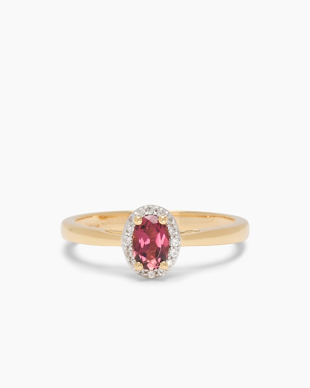 Ring mit Pink Turmalin und Zirkon