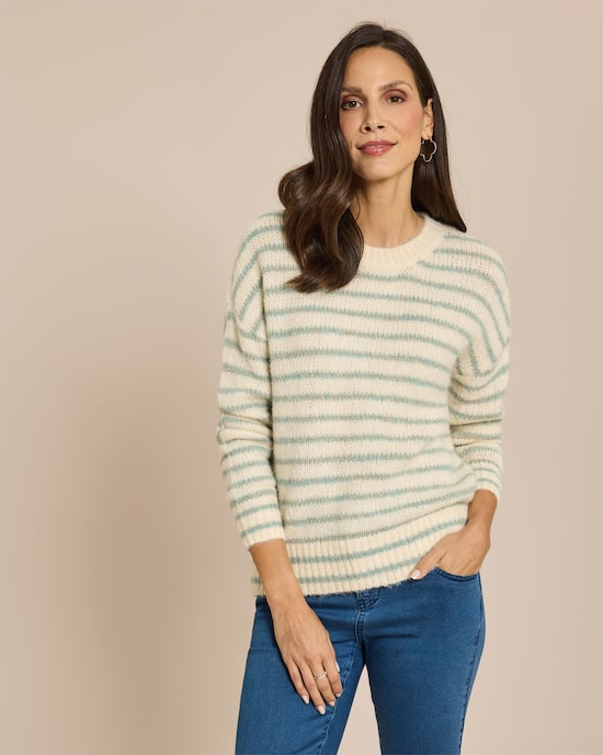 Produktabbildung für Struktur Pullover mit Streifen