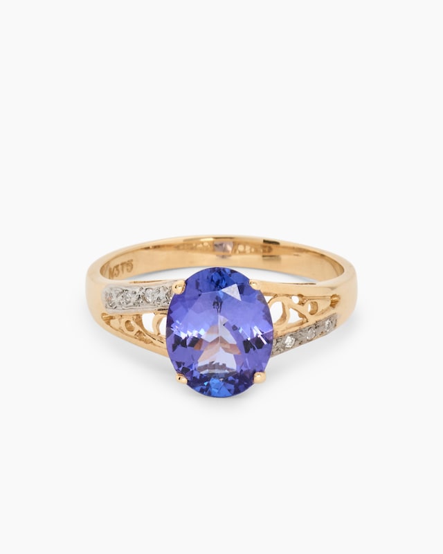Ring mit Tansanit AAA+ & Brillant