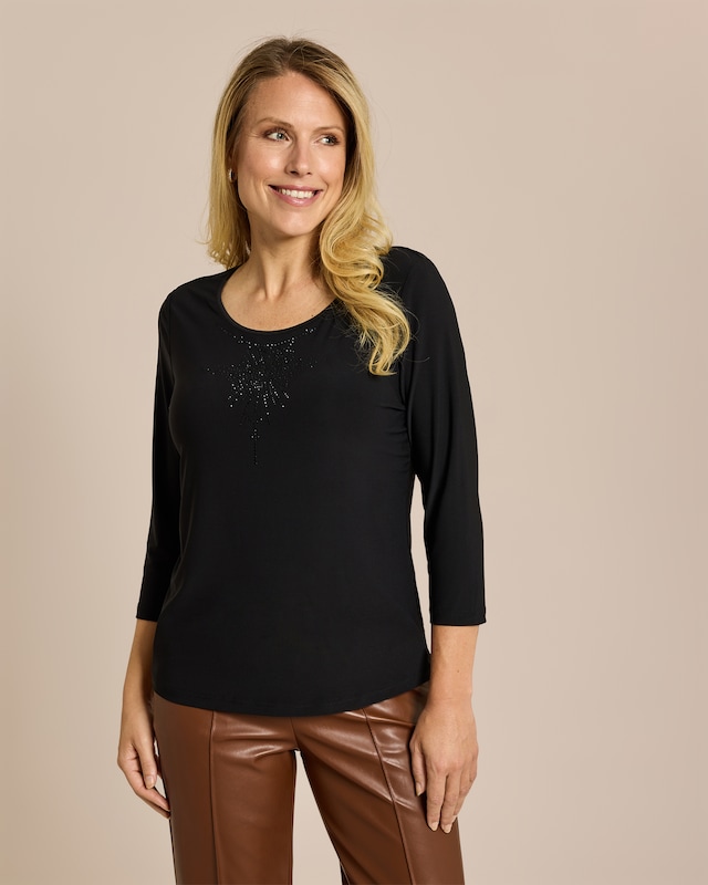 Shirt mit Strassverzierung