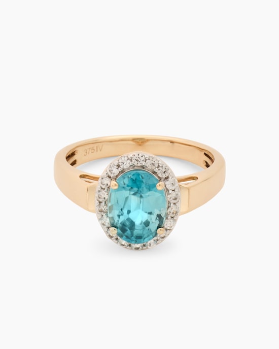 Produktabbildung für Ring mit blauem Zirkon