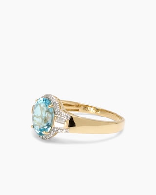 Produktabbildung 3 für Ring mit Aquamarin & Diamanten