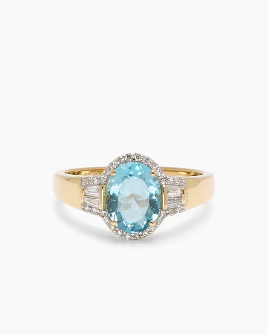 Produktabbildung für Ring mit Aquamarin & Diamanten
