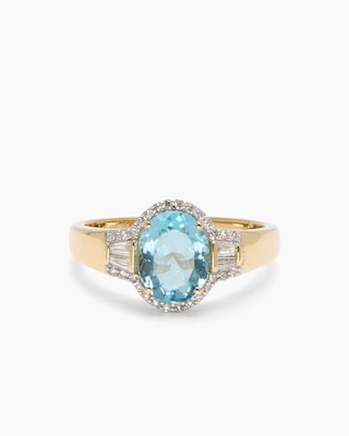 Produktabbildung 1 für Ring mit Aquamarin & Diamanten